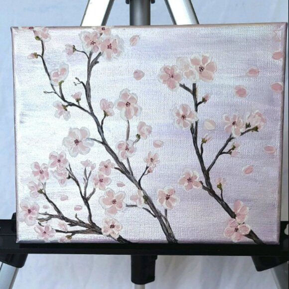 Original Cherry Blossom, 10x8, acrylic on canvas - Picture 1 of 4